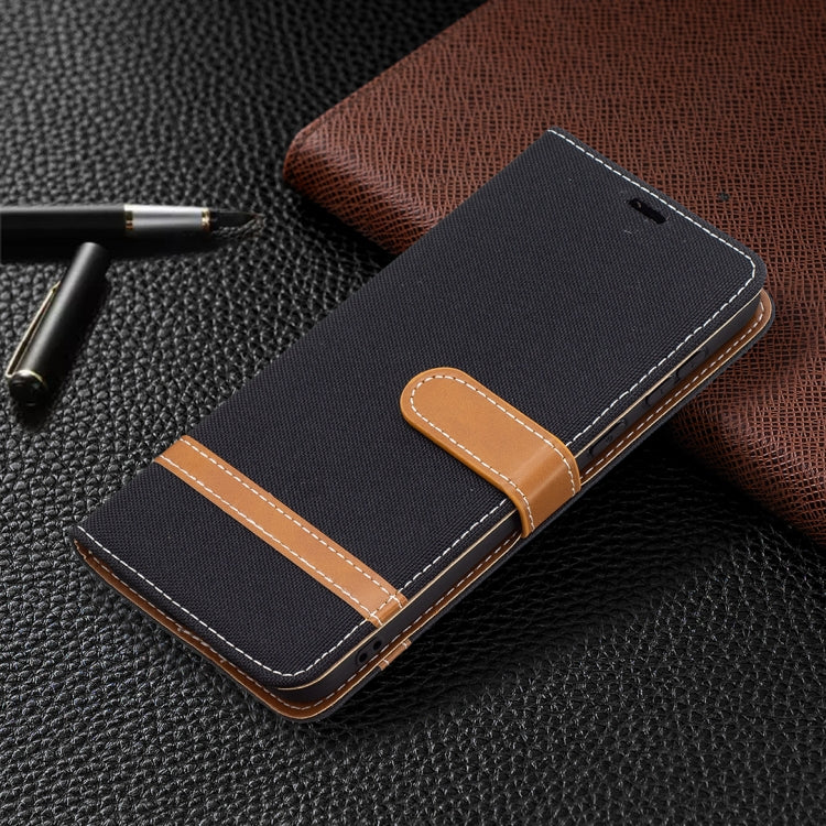 For Huawei P50 Color Matching Denim Texture Horizontal Flip Leather Case with Holder & Card Slots & Wallet & Lanyard