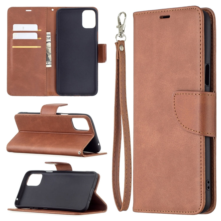 For LG K42 Retro Lambskin Texture Pure Color Horizontal Flip PU Leather Case with Holder & Card Slots & Wallet & Lanyard