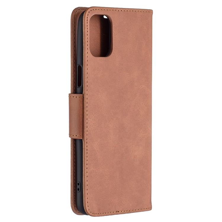 For LG K42 Retro Lambskin Texture Pure Color Horizontal Flip PU Leather Case with Holder & Card Slots & Wallet & Lanyard