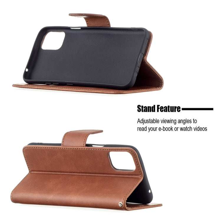 For LG K42 Retro Lambskin Texture Pure Color Horizontal Flip PU Leather Case with Holder & Card Slots & Wallet & Lanyard