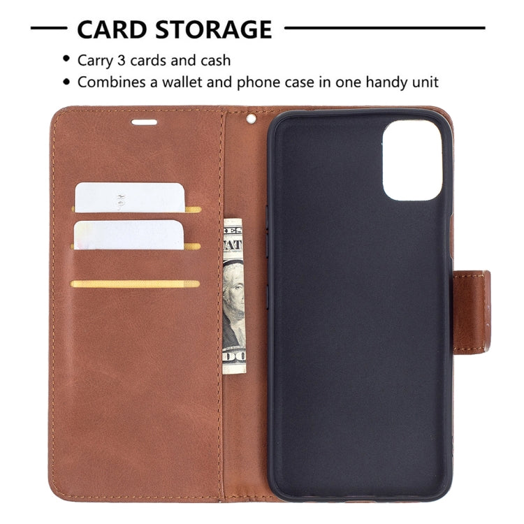 For LG K42 Retro Lambskin Texture Pure Color Horizontal Flip PU Leather Case with Holder & Card Slots & Wallet & Lanyard