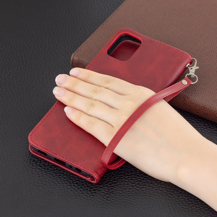 For LG K42 Retro Lambskin Texture Pure Color Horizontal Flip PU Leather Case with Holder & Card Slots & Wallet & Lanyard