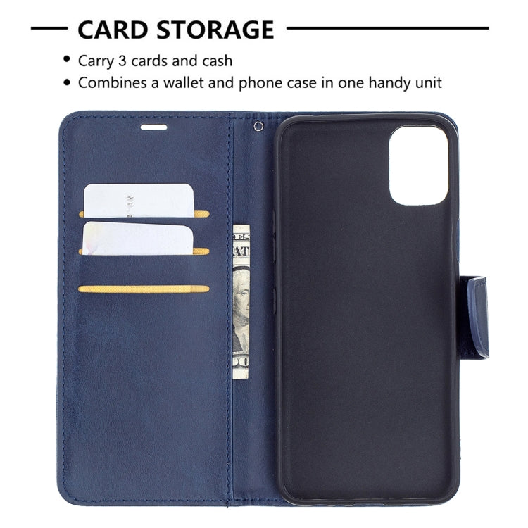 For LG K42 Retro Lambskin Texture Pure Color Horizontal Flip PU Leather Case with Holder & Card Slots & Wallet & Lanyard