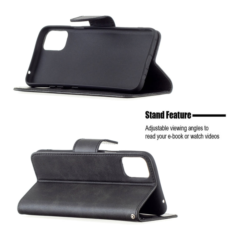 For LG K42 Retro Lambskin Texture Pure Color Horizontal Flip PU Leather Case with Holder & Card Slots & Wallet & Lanyard