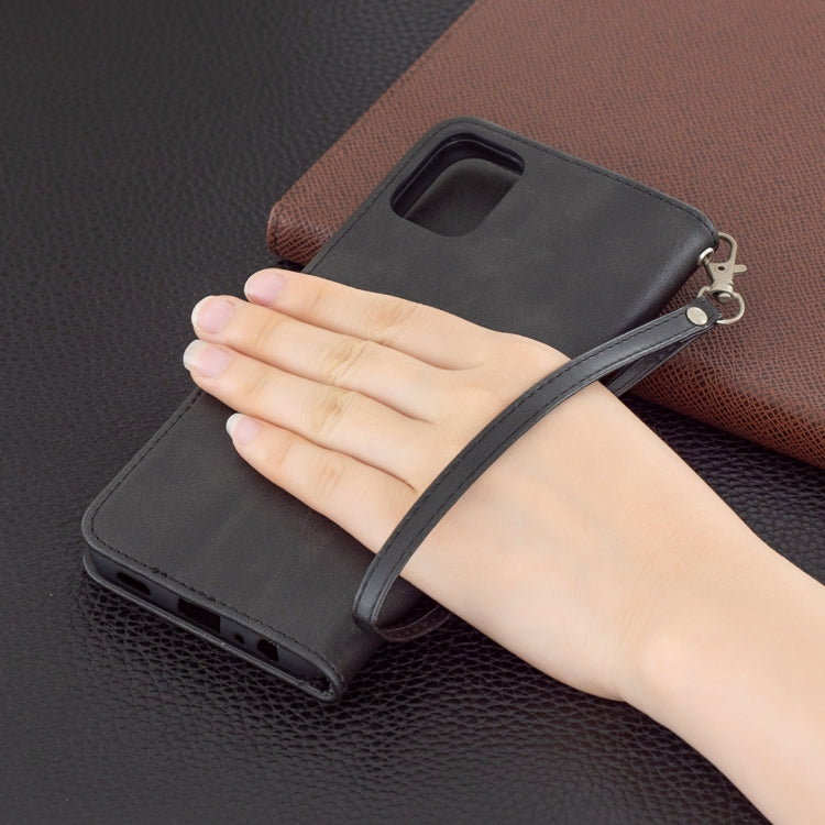 For LG K42 Retro Lambskin Texture Pure Color Horizontal Flip PU Leather Case with Holder & Card Slots & Wallet & Lanyard