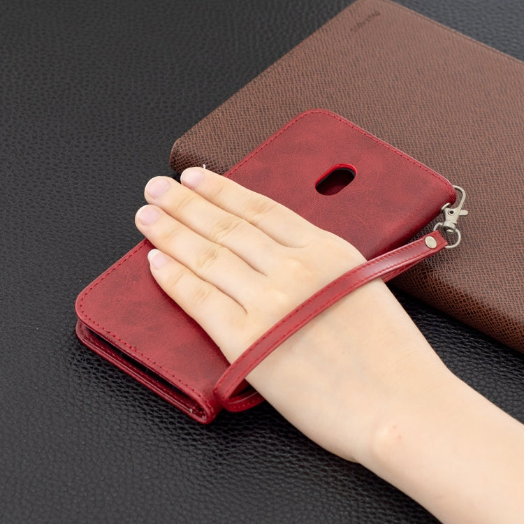 For Nokia C1 Plus Retro Lambskin Texture Pure Color Horizontal Flip PU Leather Case with Holder & Card Slots & Wallet & Lanyard