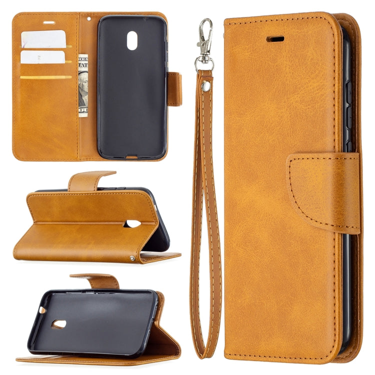 For Nokia C1 Plus Retro Lambskin Texture Pure Color Horizontal Flip PU Leather Case with Holder & Card Slots & Wallet & Lanyard