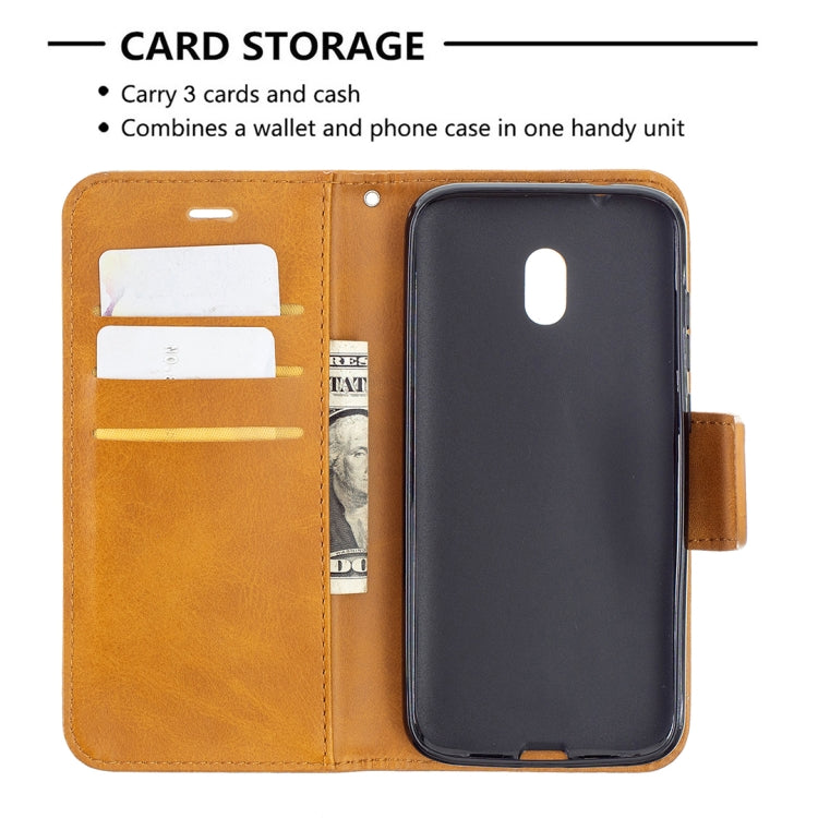For Nokia C1 Plus Retro Lambskin Texture Pure Color Horizontal Flip PU Leather Case with Holder & Card Slots & Wallet & Lanyard