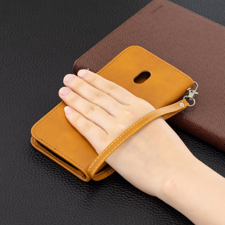 For Nokia C1 Plus Retro Lambskin Texture Pure Color Horizontal Flip PU Leather Case with Holder & Card Slots & Wallet & Lanyard