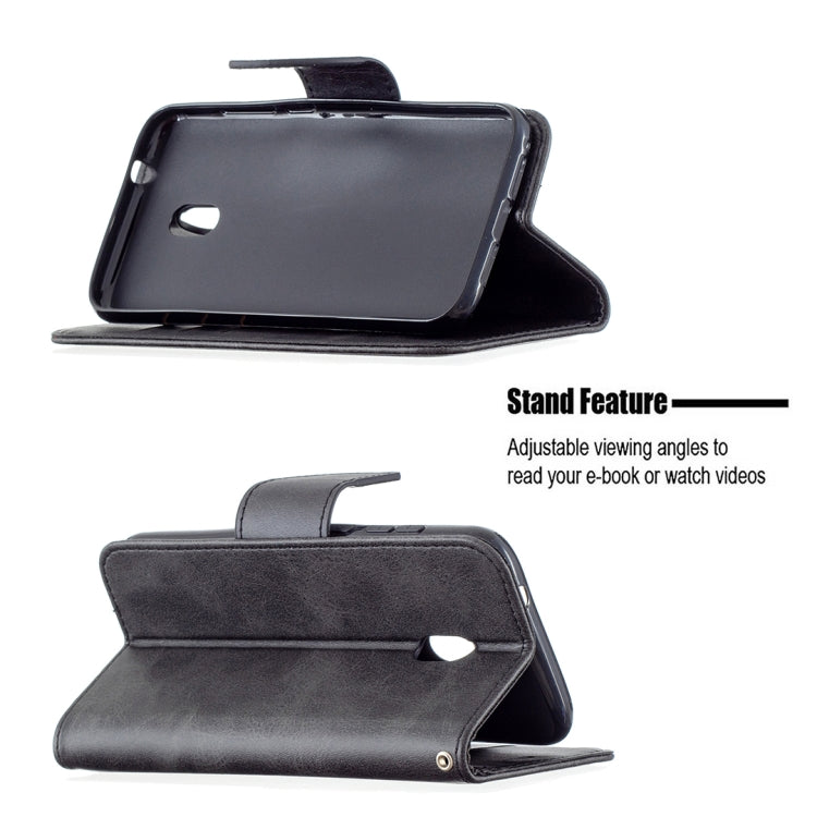 For Nokia C1 Plus Retro Lambskin Texture Pure Color Horizontal Flip PU Leather Case with Holder & Card Slots & Wallet & Lanyard