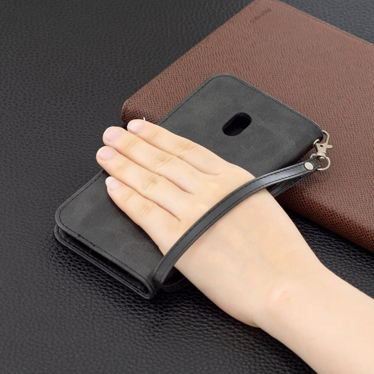 For Nokia C1 Plus Retro Lambskin Texture Pure Color Horizontal Flip PU Leather Case with Holder & Card Slots & Wallet & Lanyard