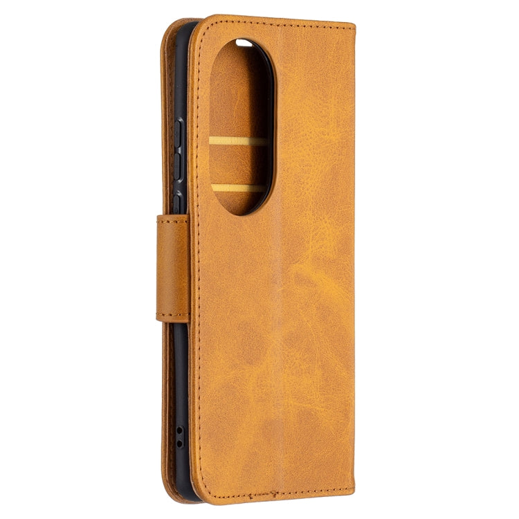 For Huawei P50 Pro Retro Lambskin Texture Pure Color Horizontal Flip PU Leather Case with Holder & Card Slots & Wallet & Lanyard