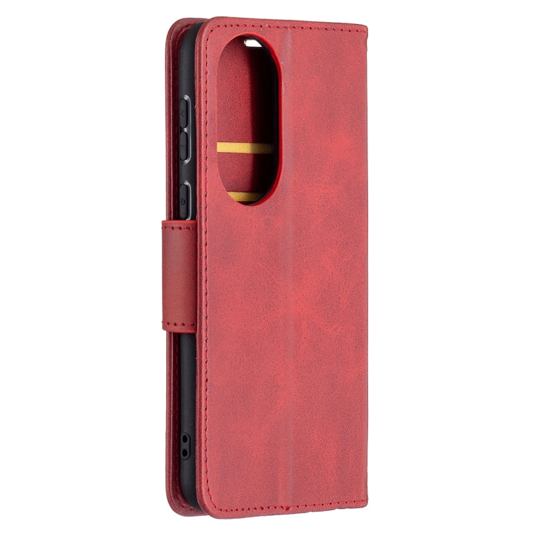 For Huawei P50 Retro Lambskin Texture Pure Color Horizontal Flip PU Leather Case with Holder & Card Slots & Wallet & Lanyard