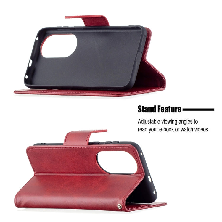 For Huawei P50 Retro Lambskin Texture Pure Color Horizontal Flip PU Leather Case with Holder & Card Slots & Wallet & Lanyard