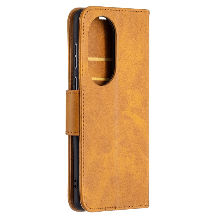 For Huawei P50 Retro Lambskin Texture Pure Color Horizontal Flip PU Leather Case with Holder & Card Slots & Wallet & Lanyard