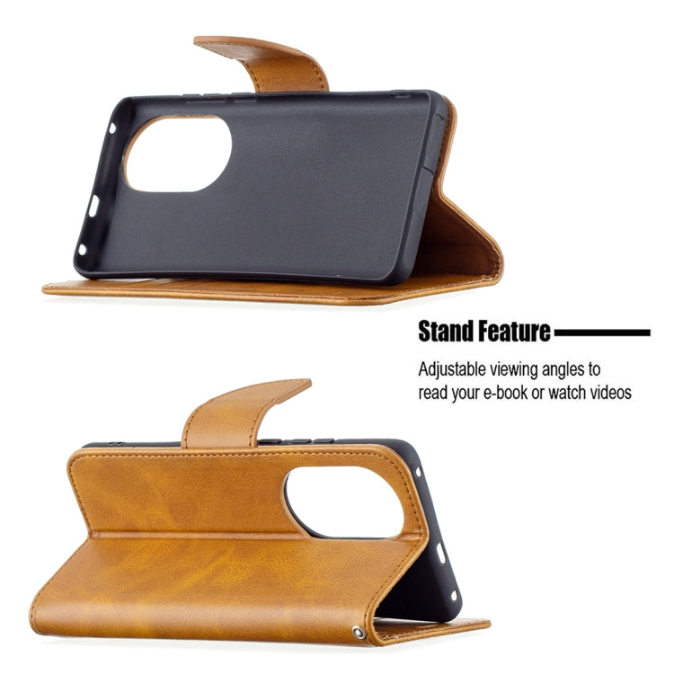 For Huawei P50 Retro Lambskin Texture Pure Color Horizontal Flip PU Leather Case with Holder & Card Slots & Wallet & Lanyard