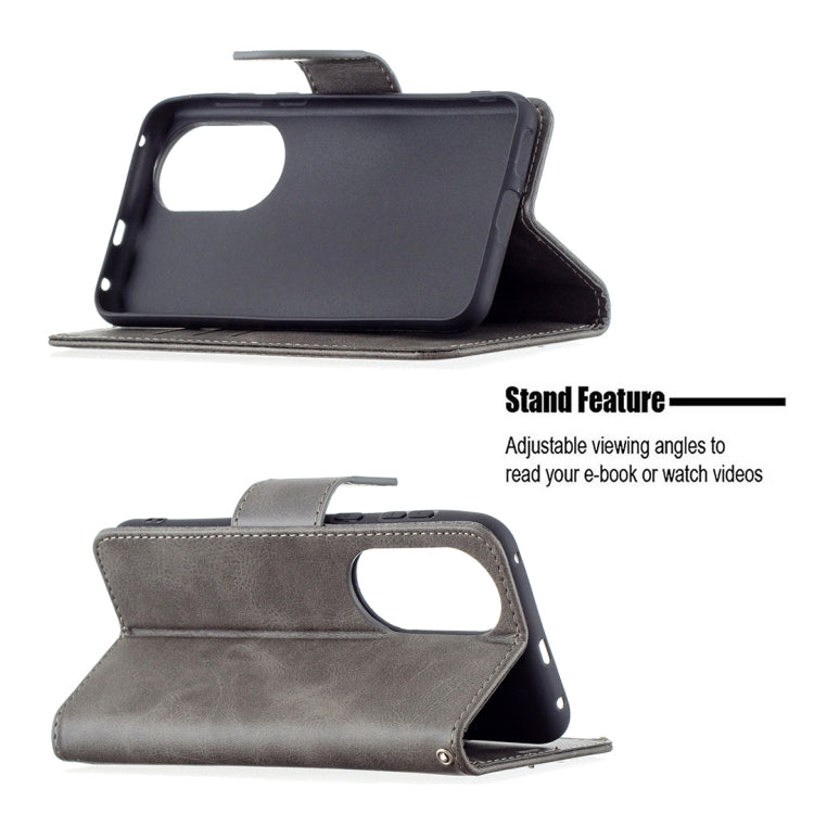 For Huawei P50 Retro Lambskin Texture Pure Color Horizontal Flip PU Leather Case with Holder & Card Slots & Wallet & Lanyard