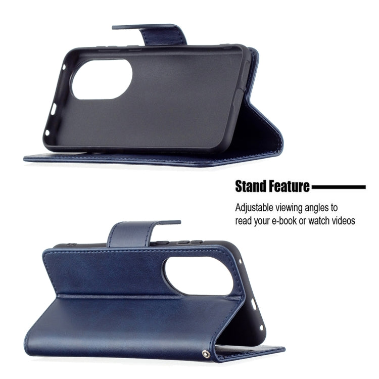 For Huawei P50 Retro Lambskin Texture Pure Color Horizontal Flip PU Leather Case with Holder & Card Slots & Wallet & Lanyard