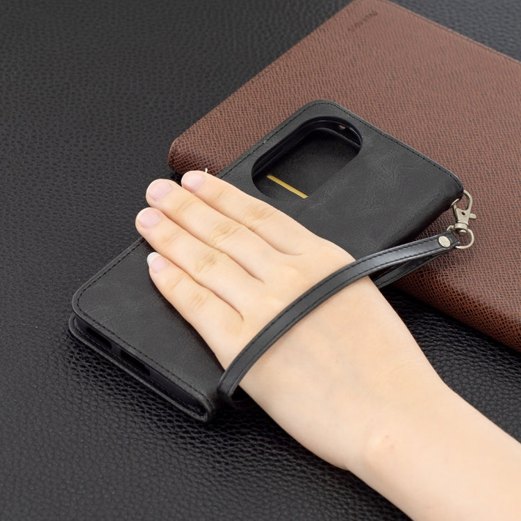 For Huawei P50 Retro Lambskin Texture Pure Color Horizontal Flip PU Leather Case with Holder & Card Slots & Wallet & Lanyard
