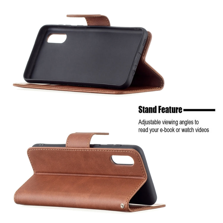 For Samsung Galaxy A02 Retro Lambskin Texture Pure Color Horizontal Flip PU Leather Case with Holder & Card Slots & Wallet & Lanyard