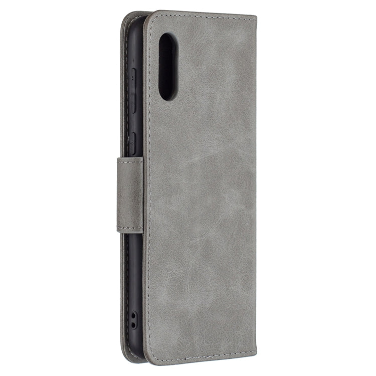 For Samsung Galaxy A02 Retro Lambskin Texture Pure Color Horizontal Flip PU Leather Case with Holder & Card Slots & Wallet & Lanyard