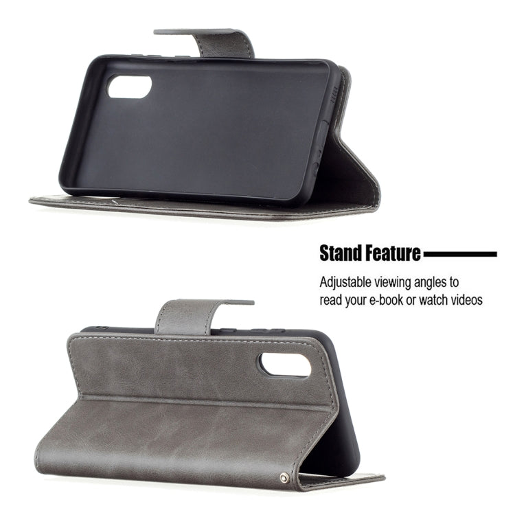 For Samsung Galaxy A02 Retro Lambskin Texture Pure Color Horizontal Flip PU Leather Case with Holder & Card Slots & Wallet & Lanyard