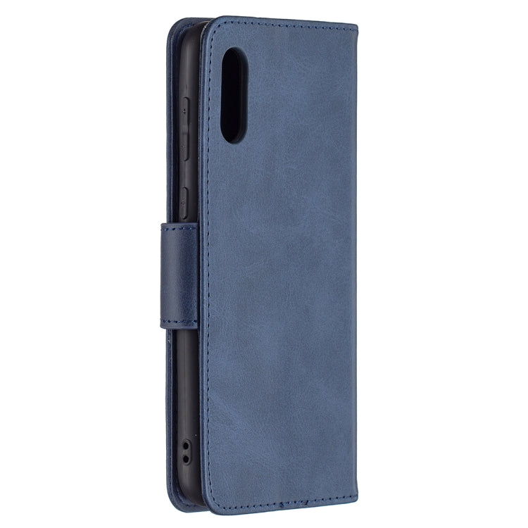 For Samsung Galaxy A02 Retro Lambskin Texture Pure Color Horizontal Flip PU Leather Case with Holder & Card Slots & Wallet & Lanyard