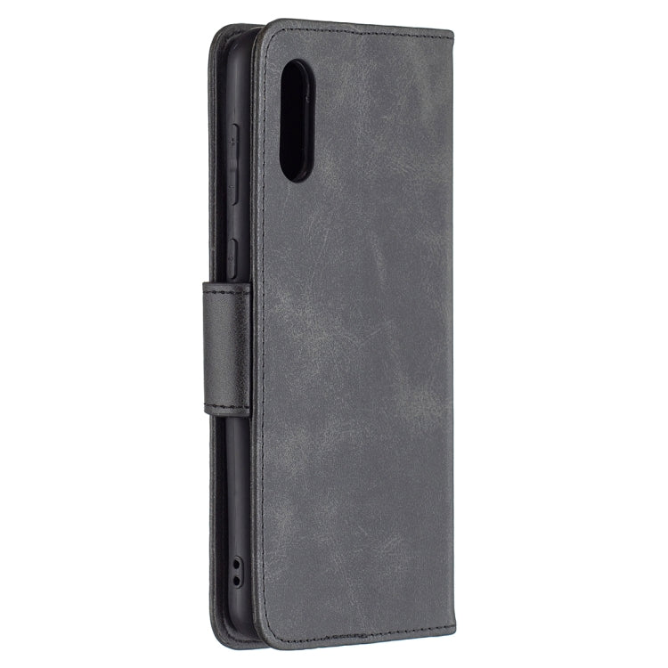 For Samsung Galaxy A02 Retro Lambskin Texture Pure Color Horizontal Flip PU Leather Case with Holder & Card Slots & Wallet & Lanyard