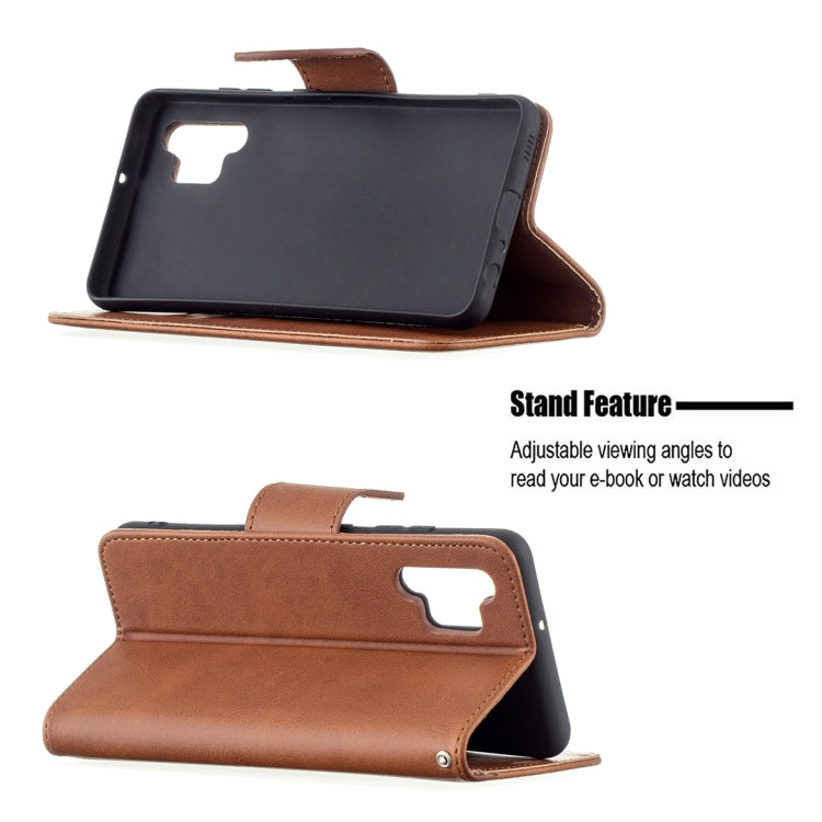 For Samsung Galaxy A32 4G Retro Lambskin Texture Pure Color Horizontal Flip PU Leather Case with Holder & Card Slots & Wallet & Lanyard