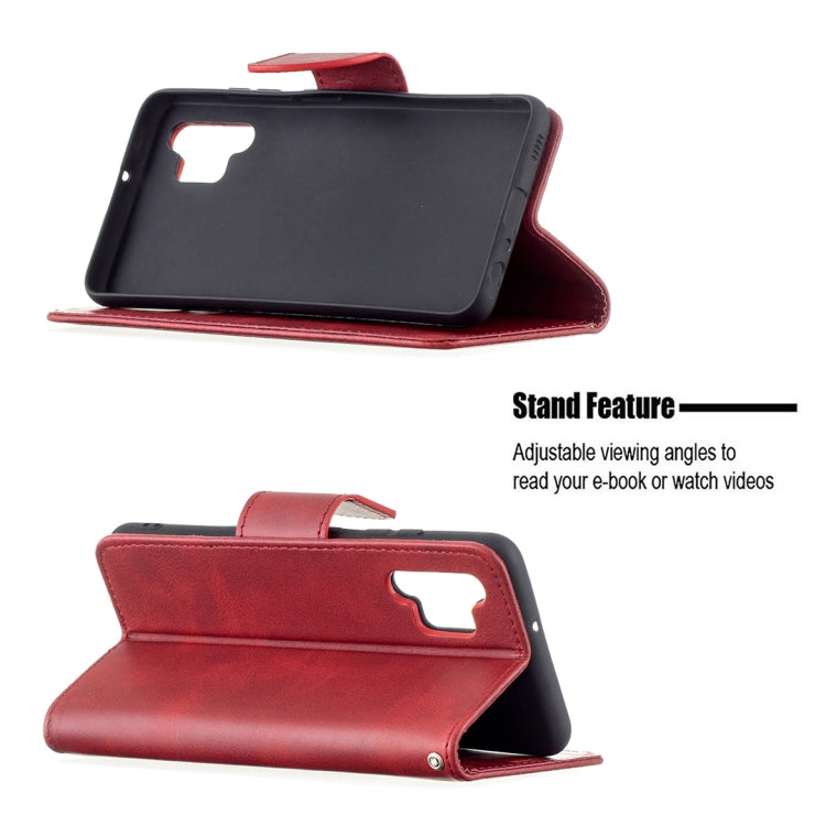 For Samsung Galaxy A32 4G Retro Lambskin Texture Pure Color Horizontal Flip PU Leather Case with Holder & Card Slots & Wallet & Lanyard