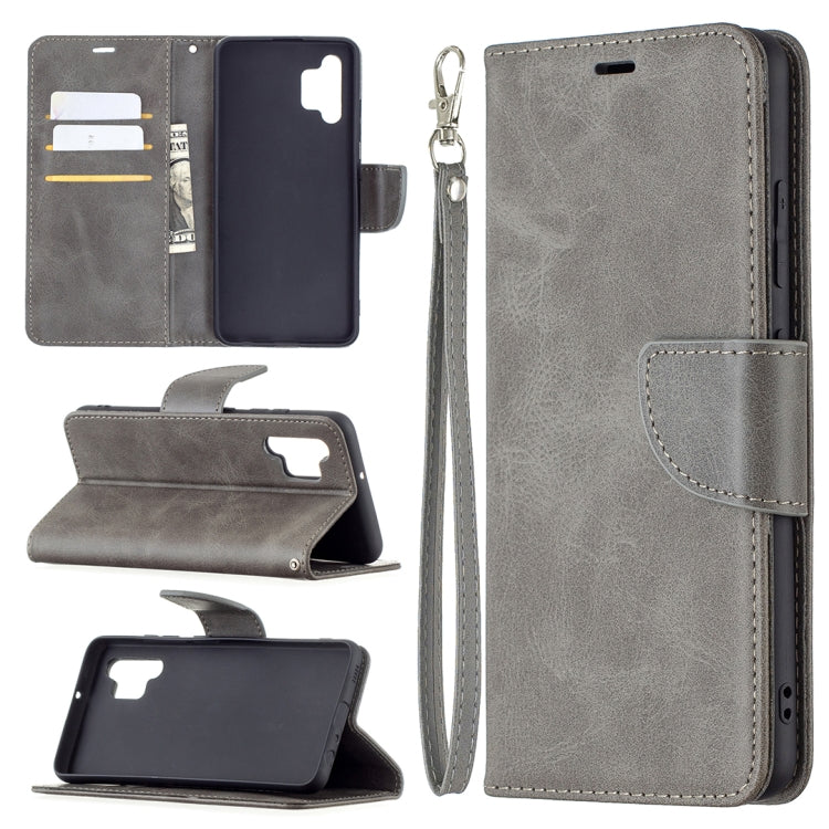 For Samsung Galaxy A32 4G Retro Lambskin Texture Pure Color Horizontal Flip PU Leather Case with Holder & Card Slots & Wallet & Lanyard