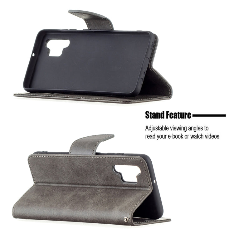 For Samsung Galaxy A32 4G Retro Lambskin Texture Pure Color Horizontal Flip PU Leather Case with Holder & Card Slots & Wallet & Lanyard