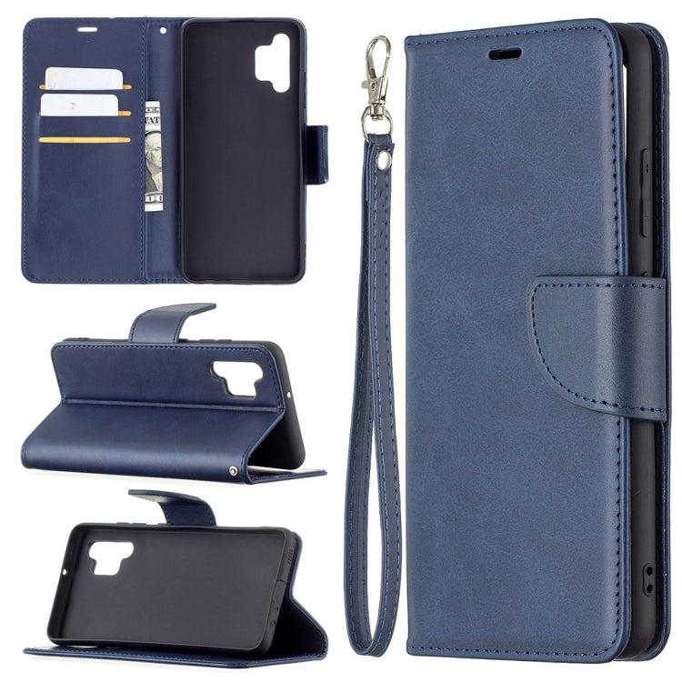 For Samsung Galaxy A32 4G Retro Lambskin Texture Pure Color Horizontal Flip PU Leather Case with Holder & Card Slots & Wallet & Lanyard