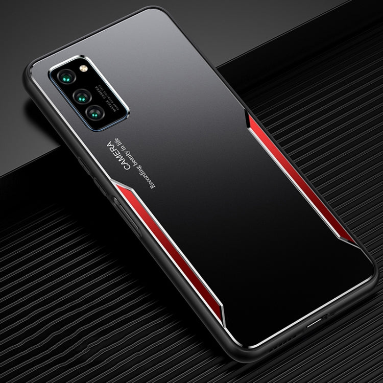 For Honor V30 Pro Blade Series TPU Frame + Titanium Alloy Sand Blasting Technology Backplane + Color Aluminum Alloy Decorative Edge Mobile Phone Protective Shell
