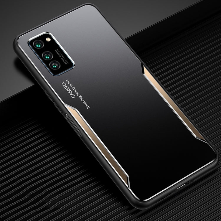 For Honor V30 Pro Blade Series TPU Frame + Titanium Alloy Sand Blasting Technology Backplane + Color Aluminum Alloy Decorative Edge Mobile Phone Protective Shell