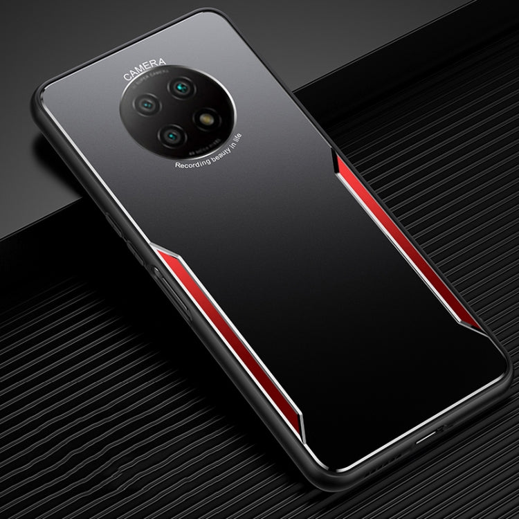 For Xiaomi Redmi Note 9 5G Blade Series TPU Frame + Titanium Alloy Sand Blasting Technology Backplane + Color Aluminum Alloy Decorative Edge Mobile Phone Protective Shell