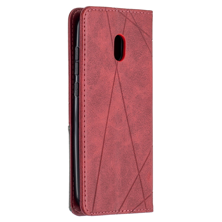 For Nokia C1 Plus Rhombus Texture Horizontal Flip Magnetic Leather Case with Holder & Card Slots