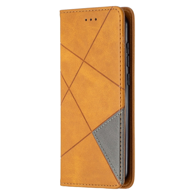 For Nokia C1 Plus Rhombus Texture Horizontal Flip Magnetic Leather Case with Holder & Card Slots