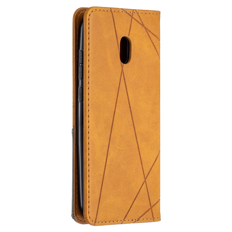 For Nokia C1 Plus Rhombus Texture Horizontal Flip Magnetic Leather Case with Holder & Card Slots