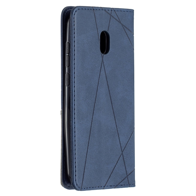 For Nokia C1 Plus Rhombus Texture Horizontal Flip Magnetic Leather Case with Holder & Card Slots