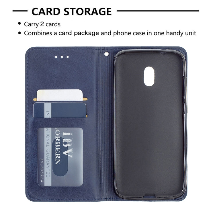 For Nokia C1 Plus Rhombus Texture Horizontal Flip Magnetic Leather Case with Holder & Card Slots