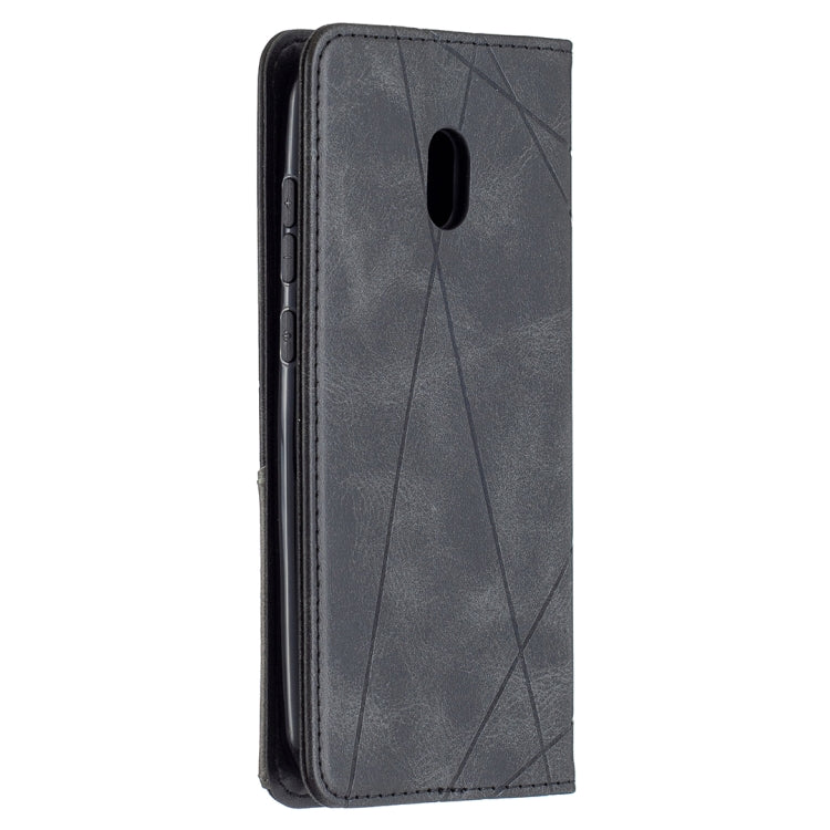 For Nokia C1 Plus Rhombus Texture Horizontal Flip Magnetic Leather Case with Holder & Card Slots