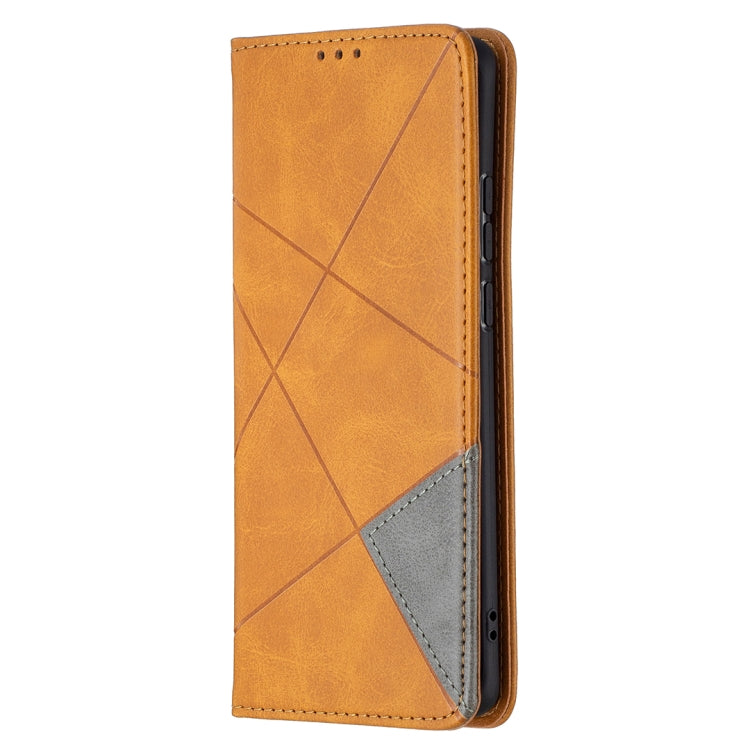 For Huawei P50 Pro Rhombus Texture Horizontal Flip Magnetic Leather Case with Holder & Card Slots