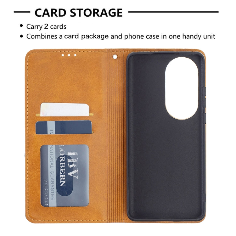 For Huawei P50 Pro Rhombus Texture Horizontal Flip Magnetic Leather Case with Holder & Card Slots
