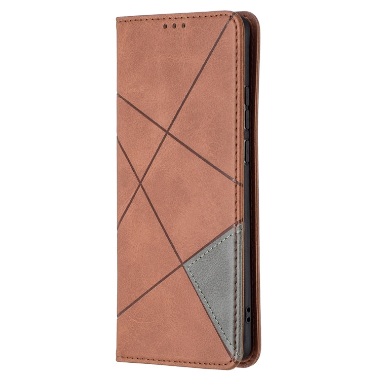 For Huawei P50 Pro Rhombus Texture Horizontal Flip Magnetic Leather Case with Holder & Card Slots