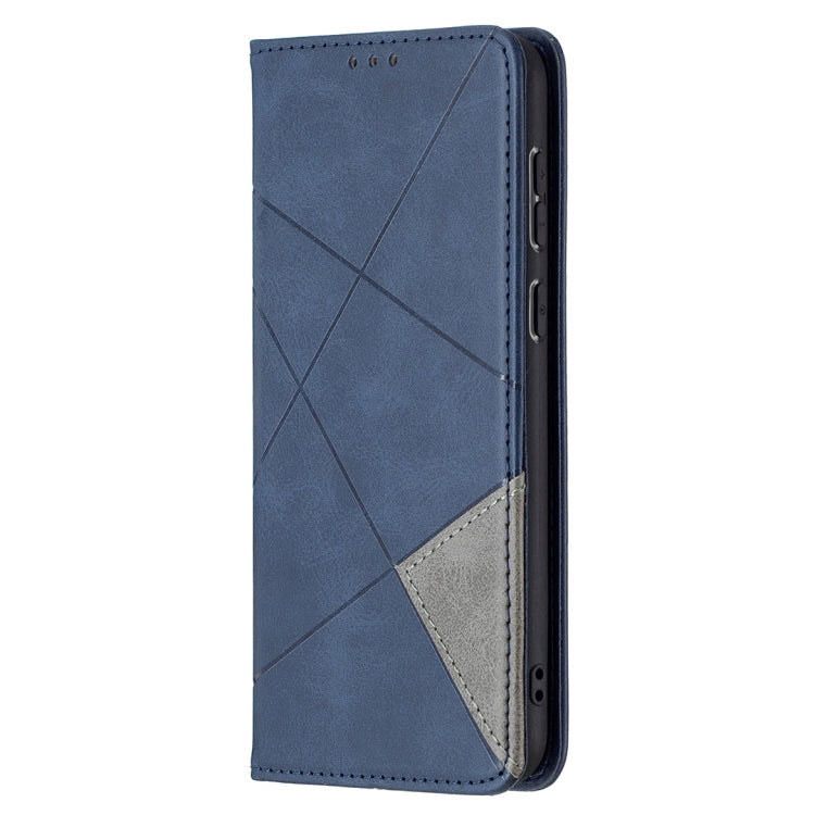 For Huawei P50 Rhombus Texture Horizontal Flip Magnetic Leather Case with Holder & Card Slots
