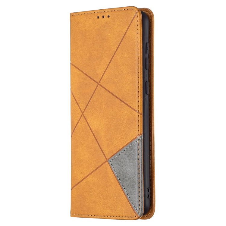 For Samsung Galaxy A02 Rhombus Texture Horizontal Flip Magnetic Leather Case with Holder & Card Slots