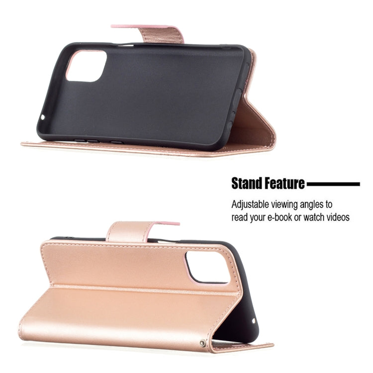 For LG K42 Two Butterflies Embossing Pattern Horizontal Flip Leather Case with Holder & Card Slot & Wallet & Lanyard