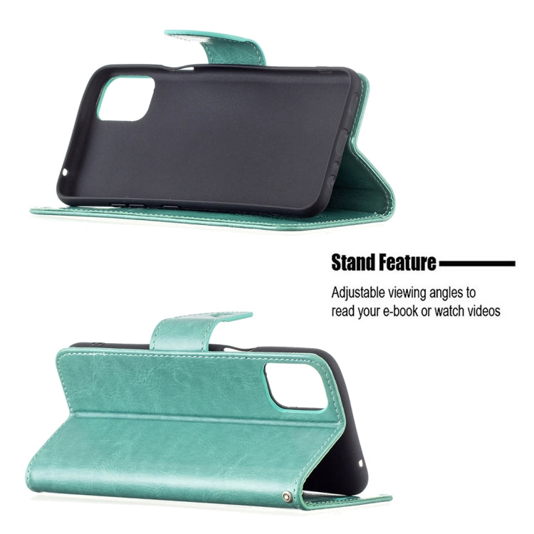 For LG K42 Two Butterflies Embossing Pattern Horizontal Flip Leather Case with Holder & Card Slot & Wallet & Lanyard