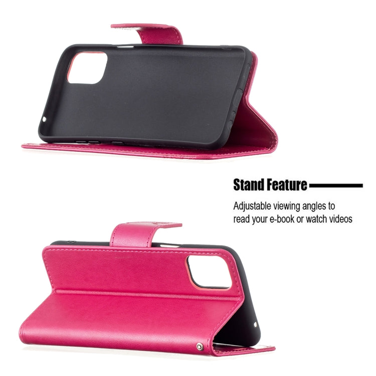 For LG K42 Two Butterflies Embossing Pattern Horizontal Flip Leather Case with Holder & Card Slot & Wallet & Lanyard